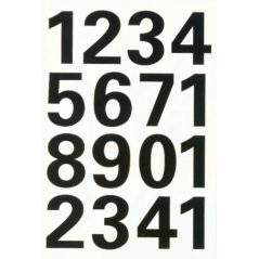 Samolepljivi brojevi 25mm na foliji 84x120mm, 2/1 Herma crna