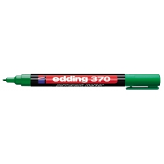 Marker permanent 370 1mm, tanji zaobljeni Edding zelena