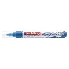 Akrilni marker E-5100 medium 2-3mm obli vrh Edding plava