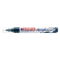 Akrilni marker E-5100 medium 2-3mm obli vrh Edding tamno plava