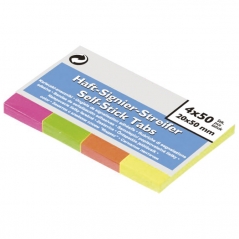 Blok samolepljiv  20x50mm 4x50L Donau 7576001PL-99 neon sortirano