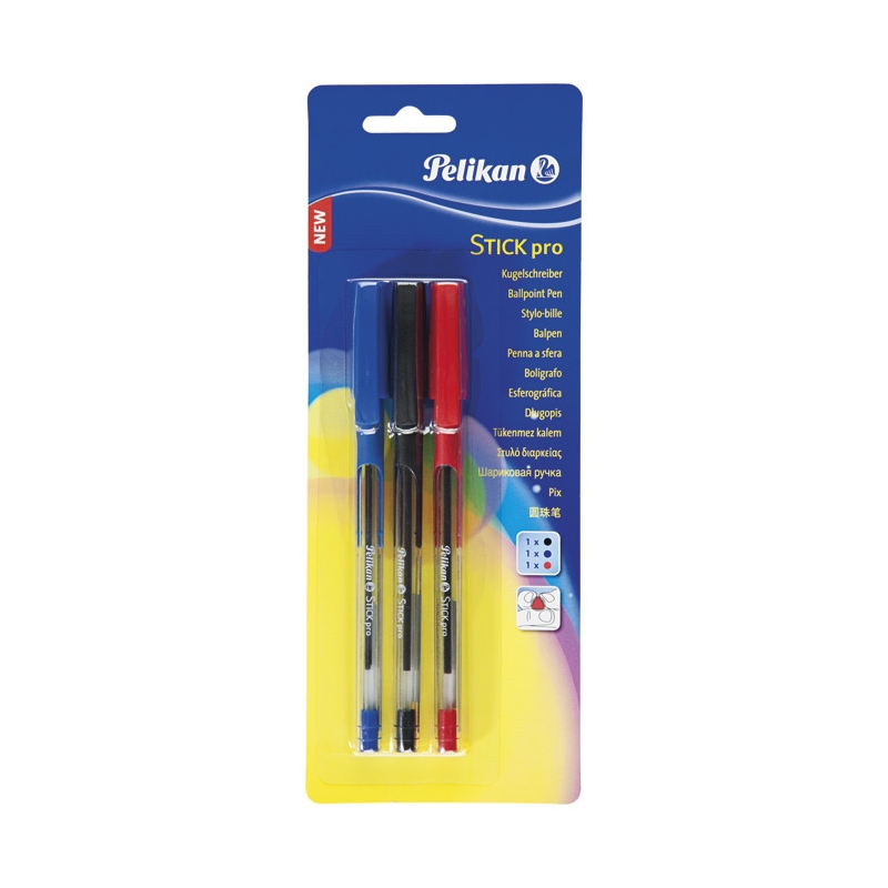 Olovka hemijska StickPro pk3 Pelikan 913053 sortirano blister!!