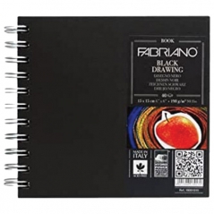 Blok Black Drawing book spirala 15x15cm 40L 190g (murillo nero) Fabriano 19001515