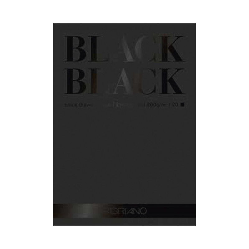 Blok Black Black 21x29,7cm 20L 300g (smooth surface/liscio) Fabriano 19100390