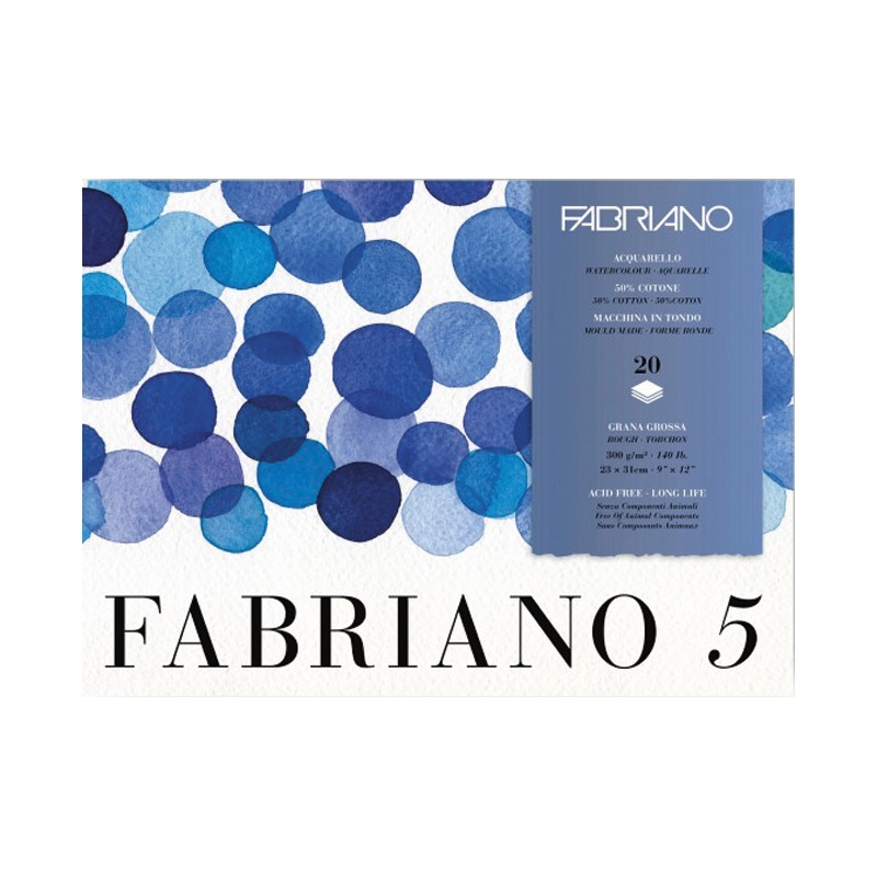 Blok Fabriano 5 26x36cm 20L 300g (rough/grana grossa) Fabriano 19100263