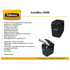 Uništivač dokumentacije AutoMax (mikro) 200M Fellowes 4656301