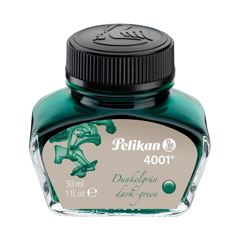 Tinta za nalivpero bočica 30ml 4001 Pelikan 300056 tamno zelena (darkgreen)