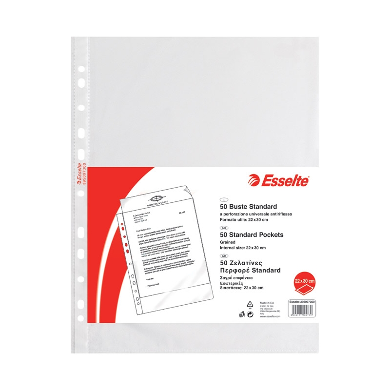 Fascikla uložna A4 40my pp mat Copy Safe pk50 Esselte 395097300