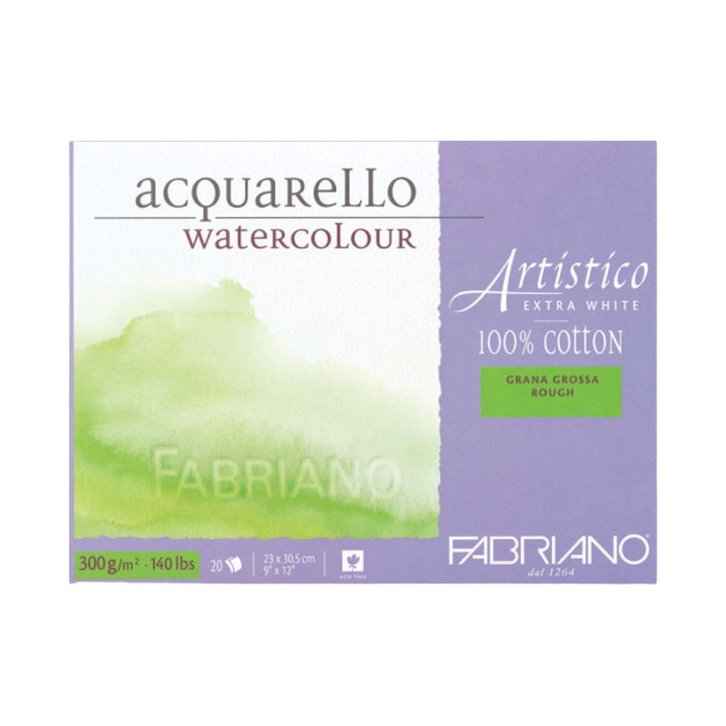Blok Watercolour Artistico traditional white 23x30,5cm 20L 300g (rough/grana grossa) Fabriano 19022330
