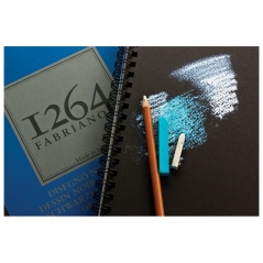 Blok Black Drawing spirala gore A4 40L 200g (black textured) 1264 Fabriano 19100652