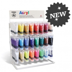 Stalak sa akrilnim bojama 75ml pk144 CMP ESP4027 sortirano