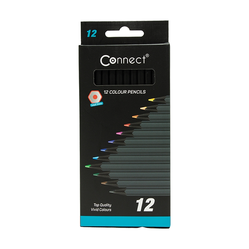 Boje drvene 12boja black Connect 51701 blister