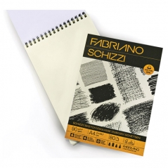 Blok Schizzi skicen (20% cotton) spirala gore A3 80L 90g Fabriano 19100715