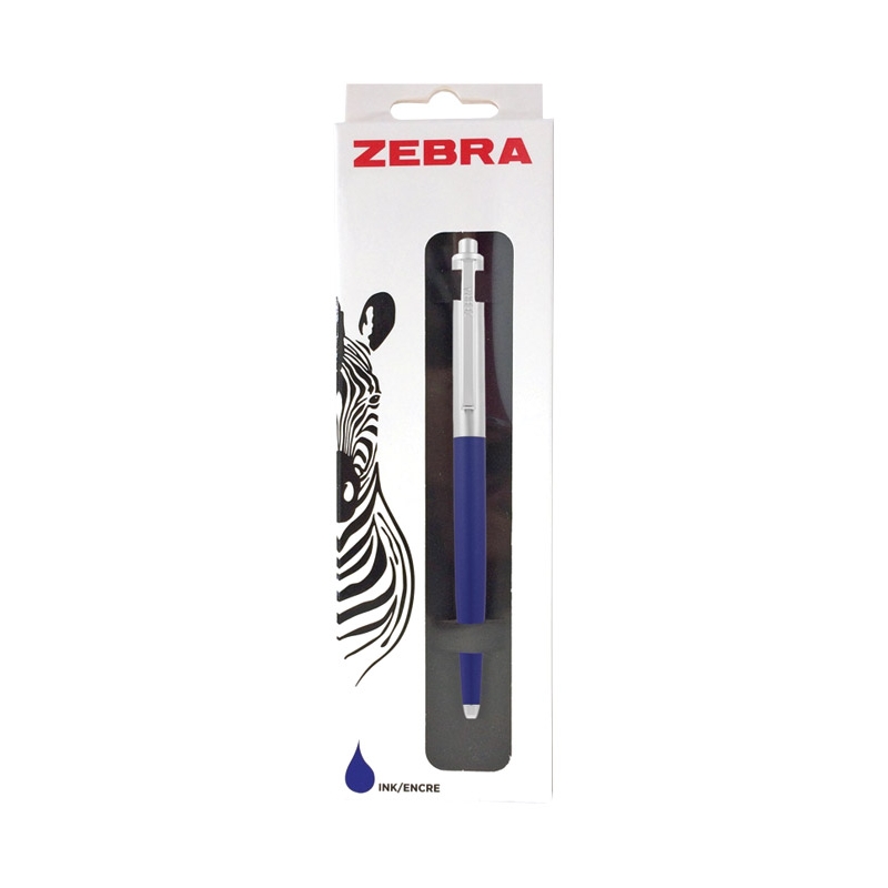 Olovka hemijska 0,7mm 901 Zebra 83742 srebrno-plava blister
