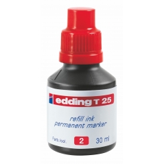 Refil za markere E-T25, 30ml Edding crvena