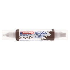 Akrilni marker E-5400 double-liner sa dva vrha Edding tamno braon