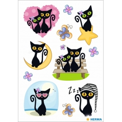 Stikeri MAGIC CUTE CAT,FOIL GLITTERY Herma