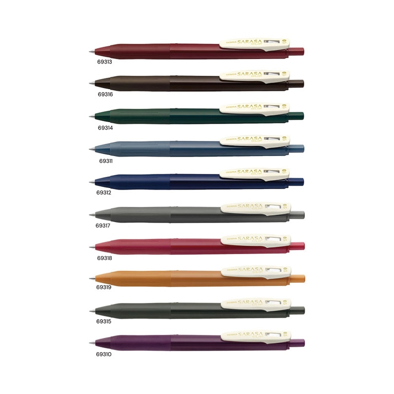 Roler gel 0,5mm sa gumenim gripom (uložak tamno sivi) Sarasa Clip Vintage2 Zebra 69317 tamno sivi