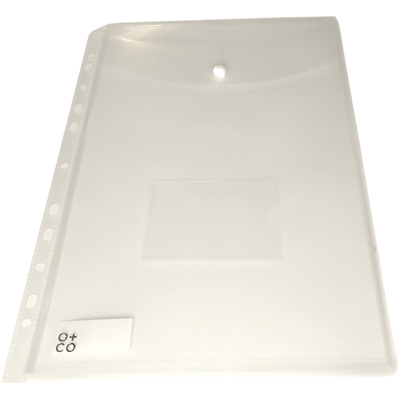 Fascikla pismo sa 11 rupa uspravna, A4, 235x318x10mm O+CO transparent