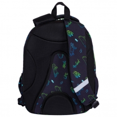 Ranac đački anatomski 2zipa 1džep veći AB300 Skate Lifestyle 24.Head 502024115 crno-zeleni