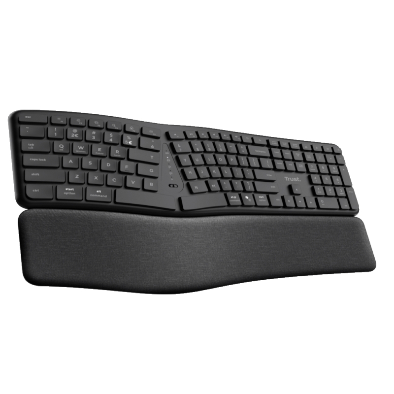 Tastatura TRUST KEYRA ERGO MULTI WRLS KEYBOARD US