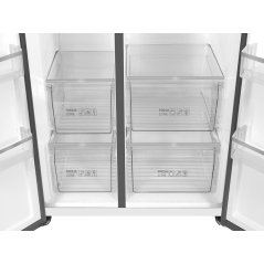 Frižider TCL RP631SSE1/samostojeci/kombinovani/SbS/Total No Frost/E/631L/176,8x92x73,5cm/siva