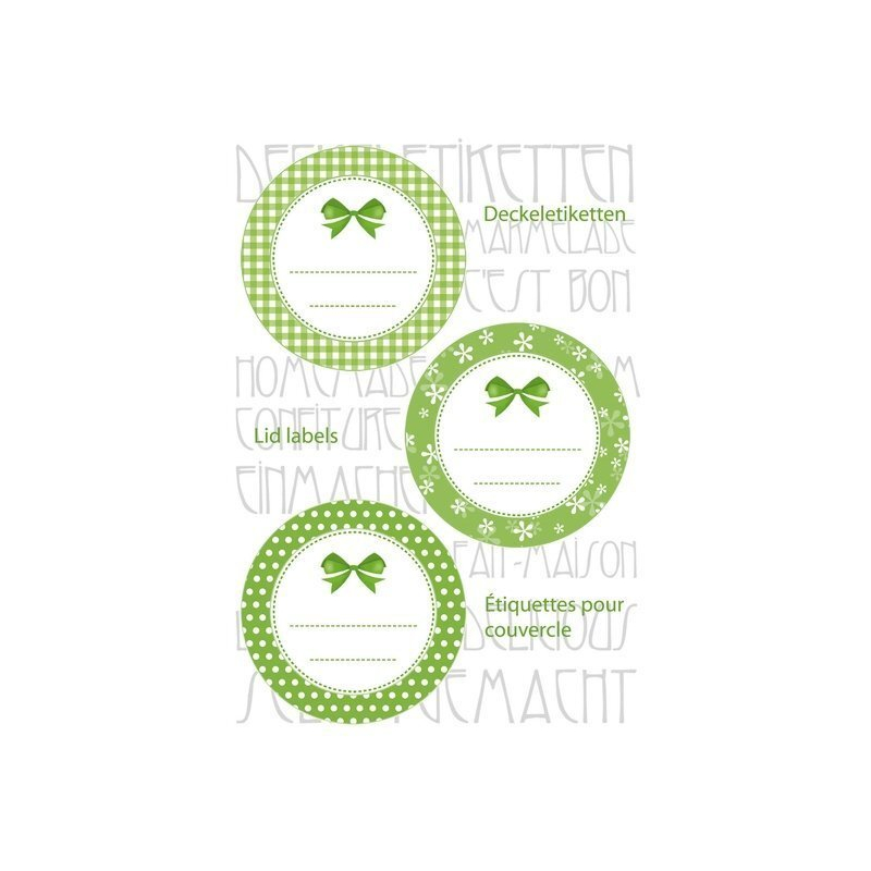 Stikeri VARIO KITCHEN LABELS FOR LID  o44 GREEN Herma