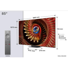 Televizor TCL 85C8K/QLED MiniLED/85"/4K UHD/144Hz/Google TV/crna