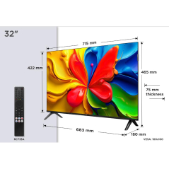 Televizor TCL 32S4K/QLED/32"/HD/60Hz/Google TV/crna