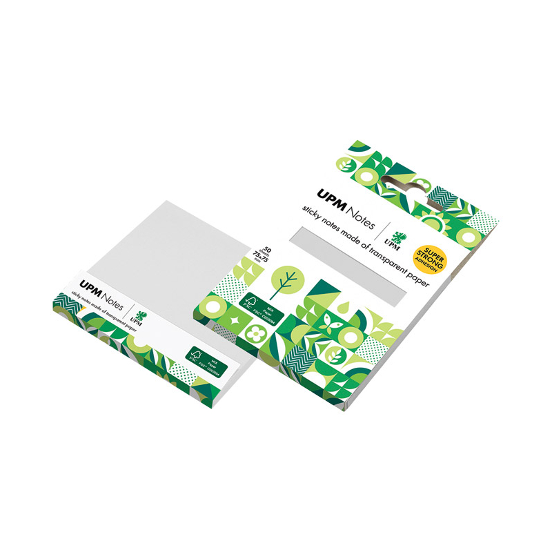 Blok samolepljiv  75x75mm  50L (lepak na 80%) UPM 5654-00 providni papir