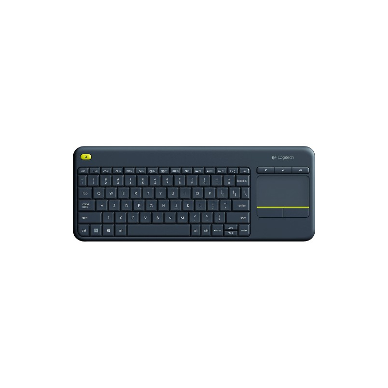 Logitech K400 Plus Wireless Touch Keyboard Black, US