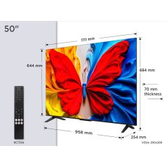 Televizor TCL 50S5K/QLED/50"/Full HD/60Hz/Google TV/crna