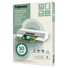Folija za plastificiranje 80my A5 mat 50% reciklirani materijal pk100 Fellowes 100143437