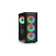 Kucište IG-MAX  N1907 OCTAGON 4F Mid Tower/ATX/Micro ATX/Mini ITX/RGB/bez napajanja/crna
