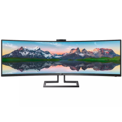 Monitor PHILIPS 499P9H/00 49"/VA,zakrivljen,32:9/5120x1440/70Hz/5ms GtG/HDMIx2,DP,USB,RJ45/kamera